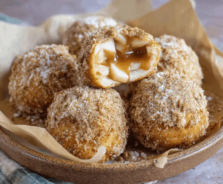 Golden Air Fryer Apple Pie Bombs with flaky crust and warm apple filling, perfect for a quick dessert