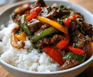 Beef and Pepper Rice Bowl