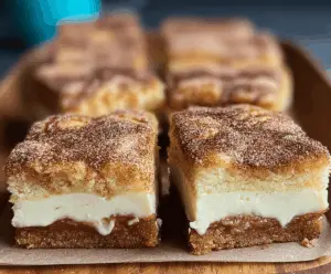 Cinnamon Churro Cheesecake Bars