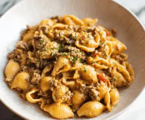 Creamy Beef And Shells