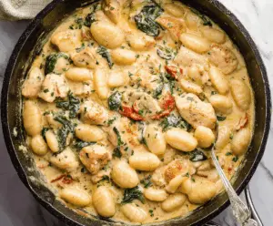Garlic Chicken Gnocchi Skillet