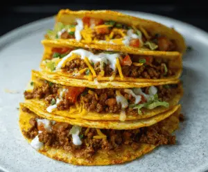 Ground Beef Baked Tacos