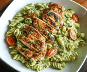 Pesto Pasta with Grilled Chicken