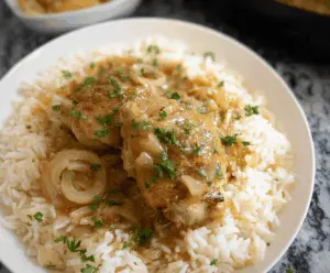 Smothered Chicken and Rice