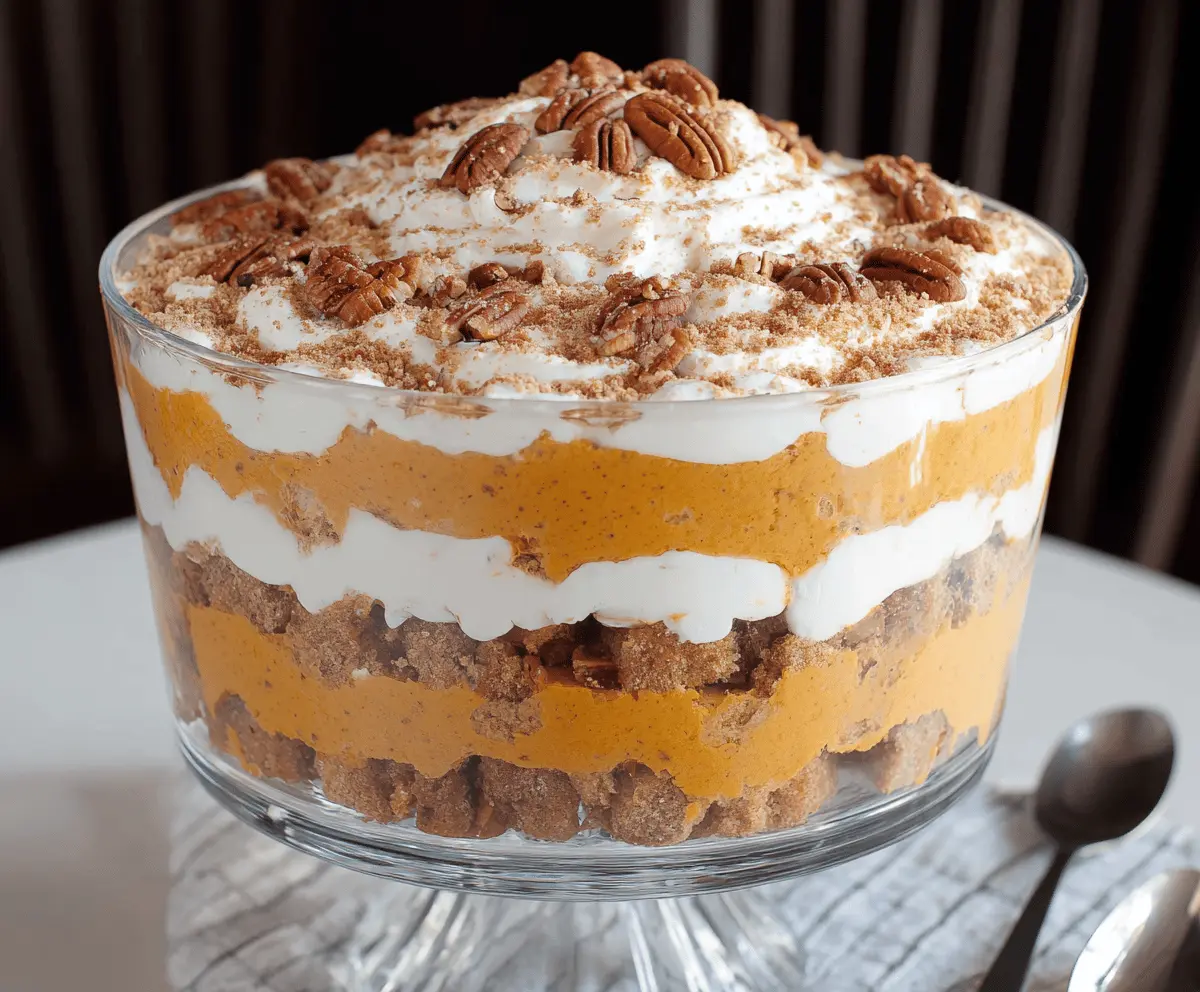 Maple Pecan Pumpkin Cheesecake Trifle