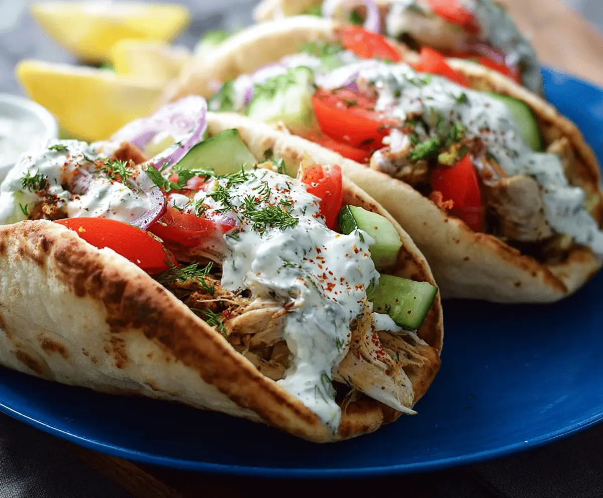 Easy Slow Cooker Chicken Gyros