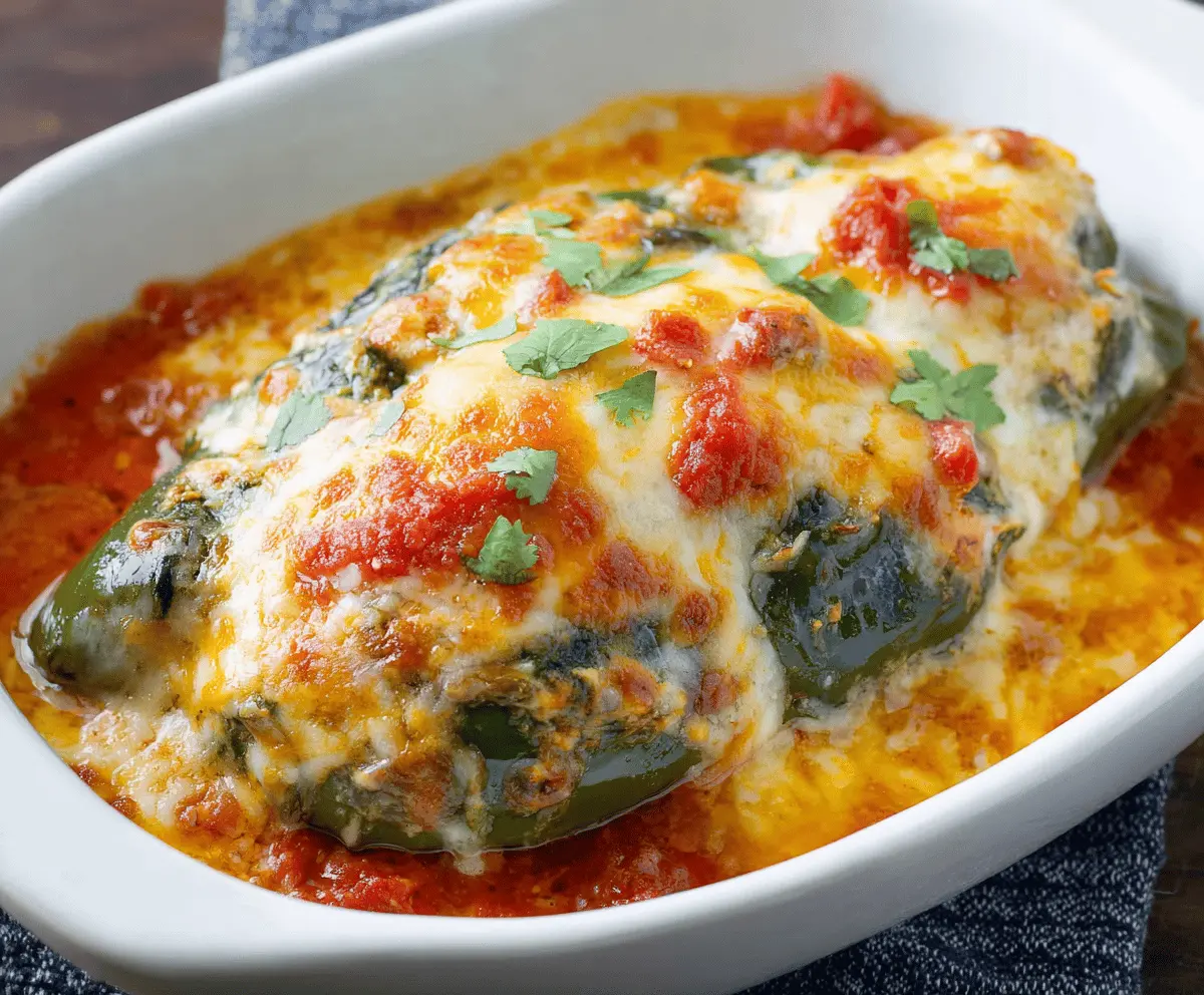 Easy Baked Chicken Chili Relleno
