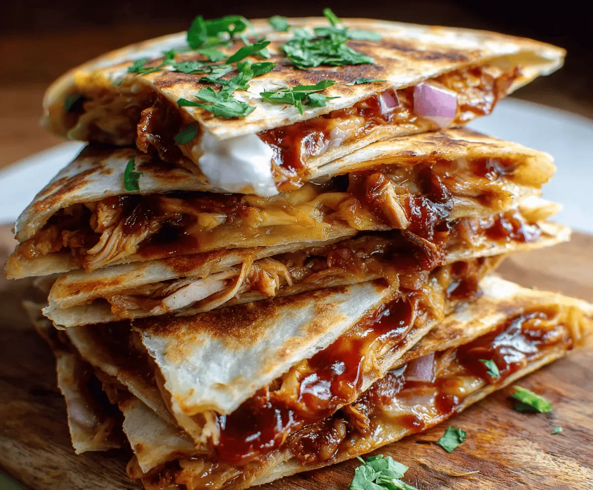 Easy BBQ Chicken Quesadilla Recipe