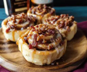 Bourbon Maple Bacon Cinnamon Rolls