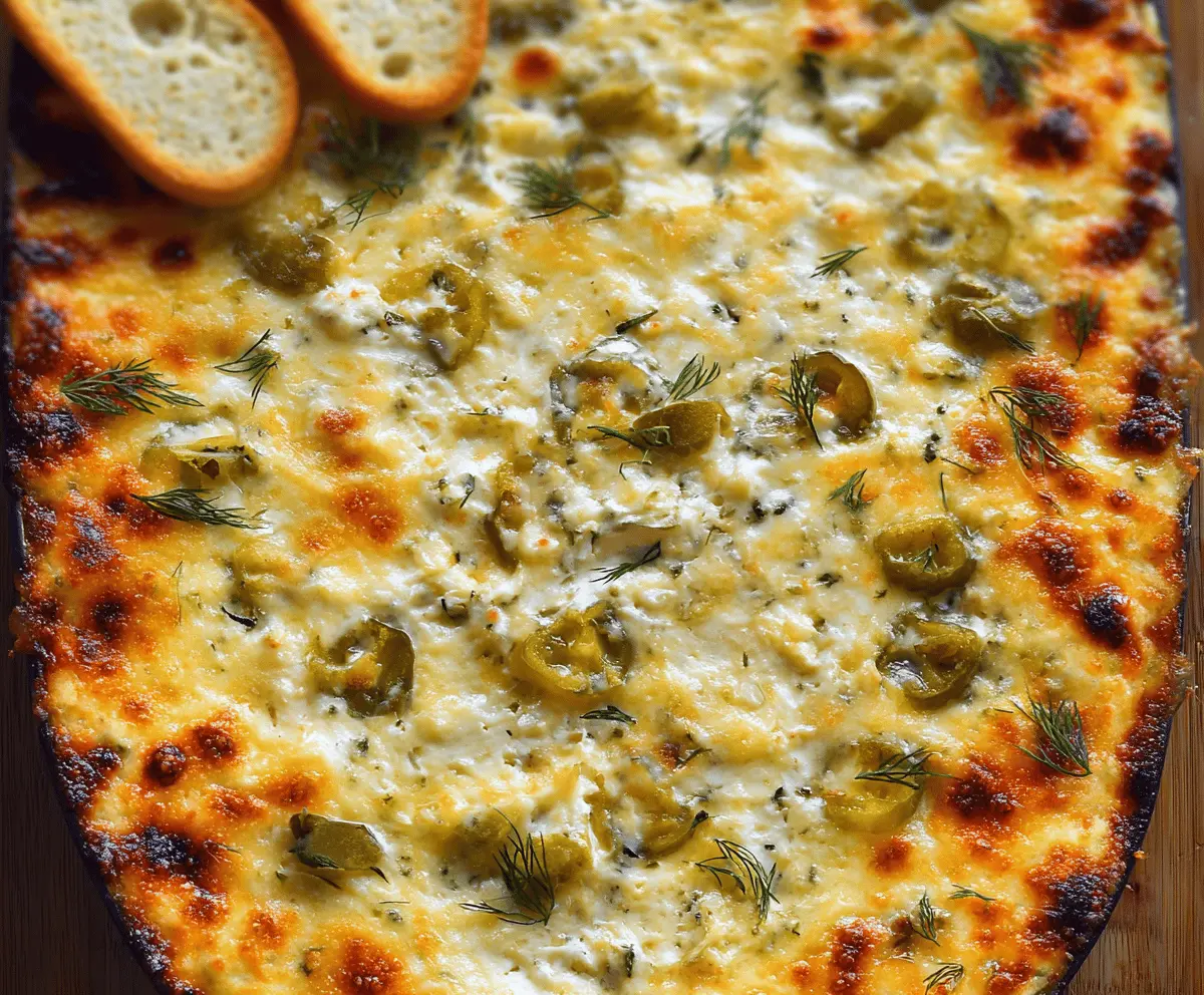 Easy Cheesy Baked Pickle Dip
