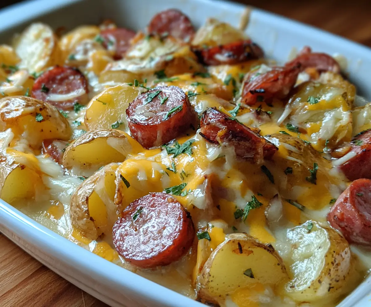 Easy Cheesy Ranch Potatoes & Sausage