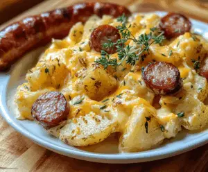 Cheesy Ranch Potatoes and Smoked Sausage