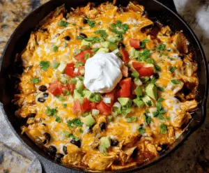 Chicken Black Bean Enchilada Skillet