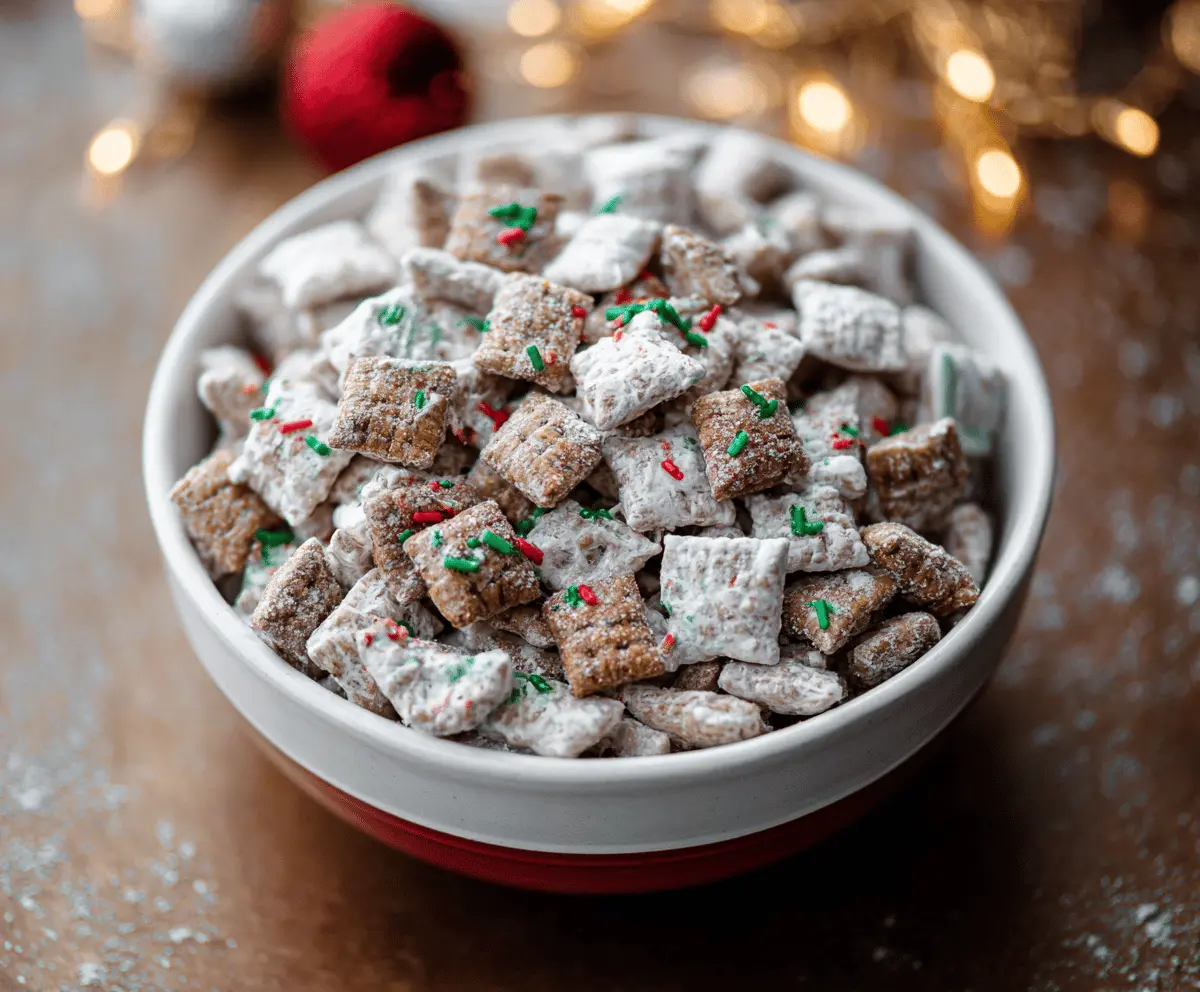 Easy Christmas Puppy Chow Recipe