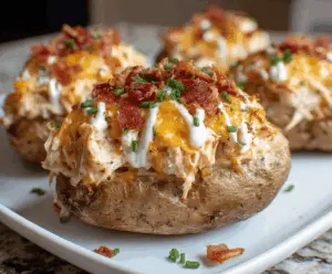 Crack Chicken Stuffed Potatoes