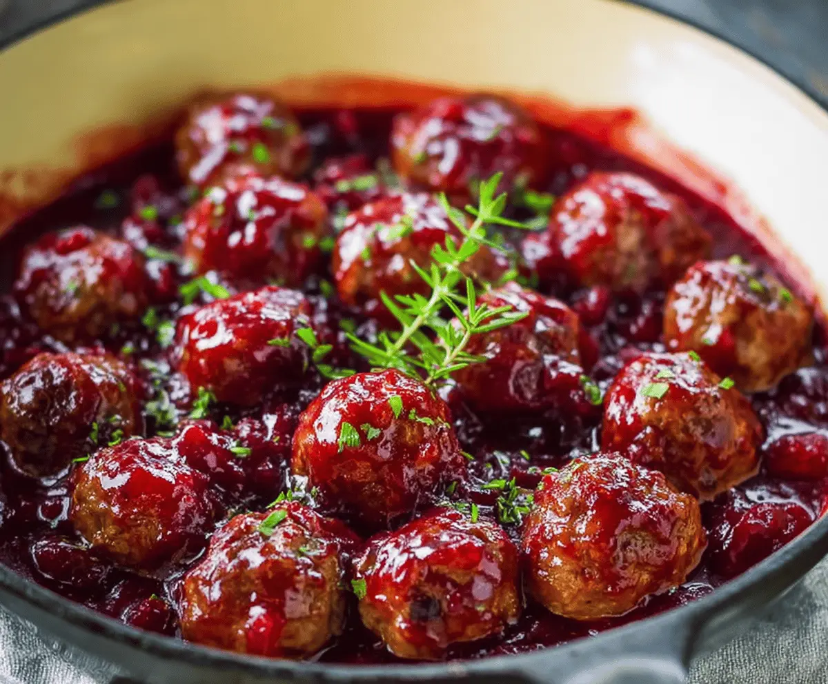 Cranberry Sauce Meatballs