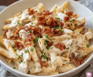 Creamy Chicken Bacon Ranch Pasta