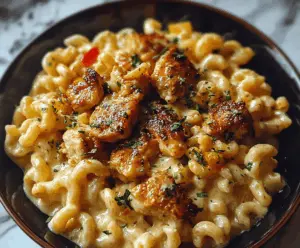 Creamy Honey Pepper Chicken Mac and Cheese