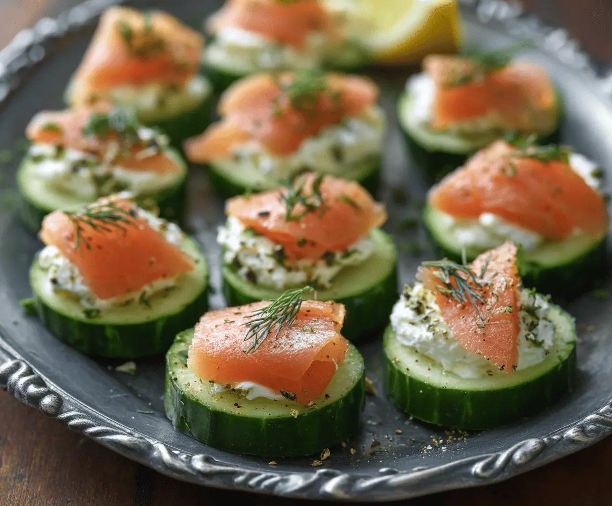 Fresh Cucumber Smoked Salmon Bites
