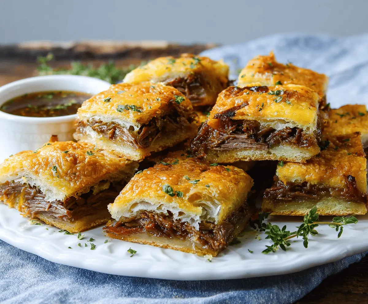 Easy French Dip Squares Recipe