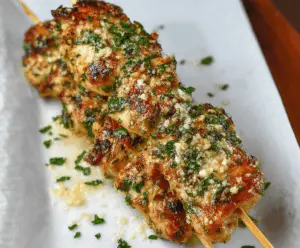Garlic Parmesan Chicken Skewers