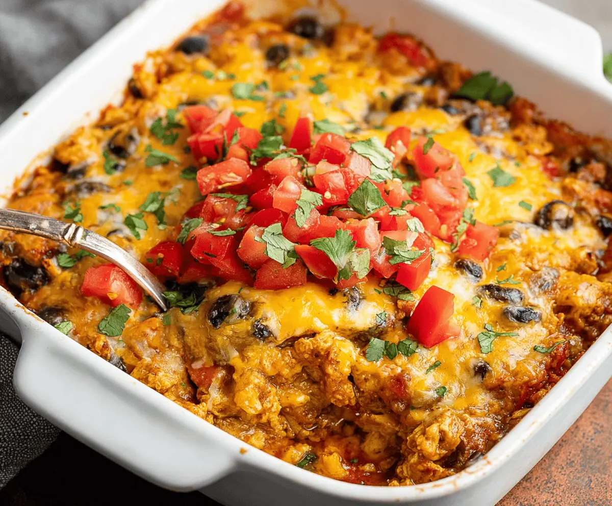 Easy Healthy Chicken Taco Casserole
