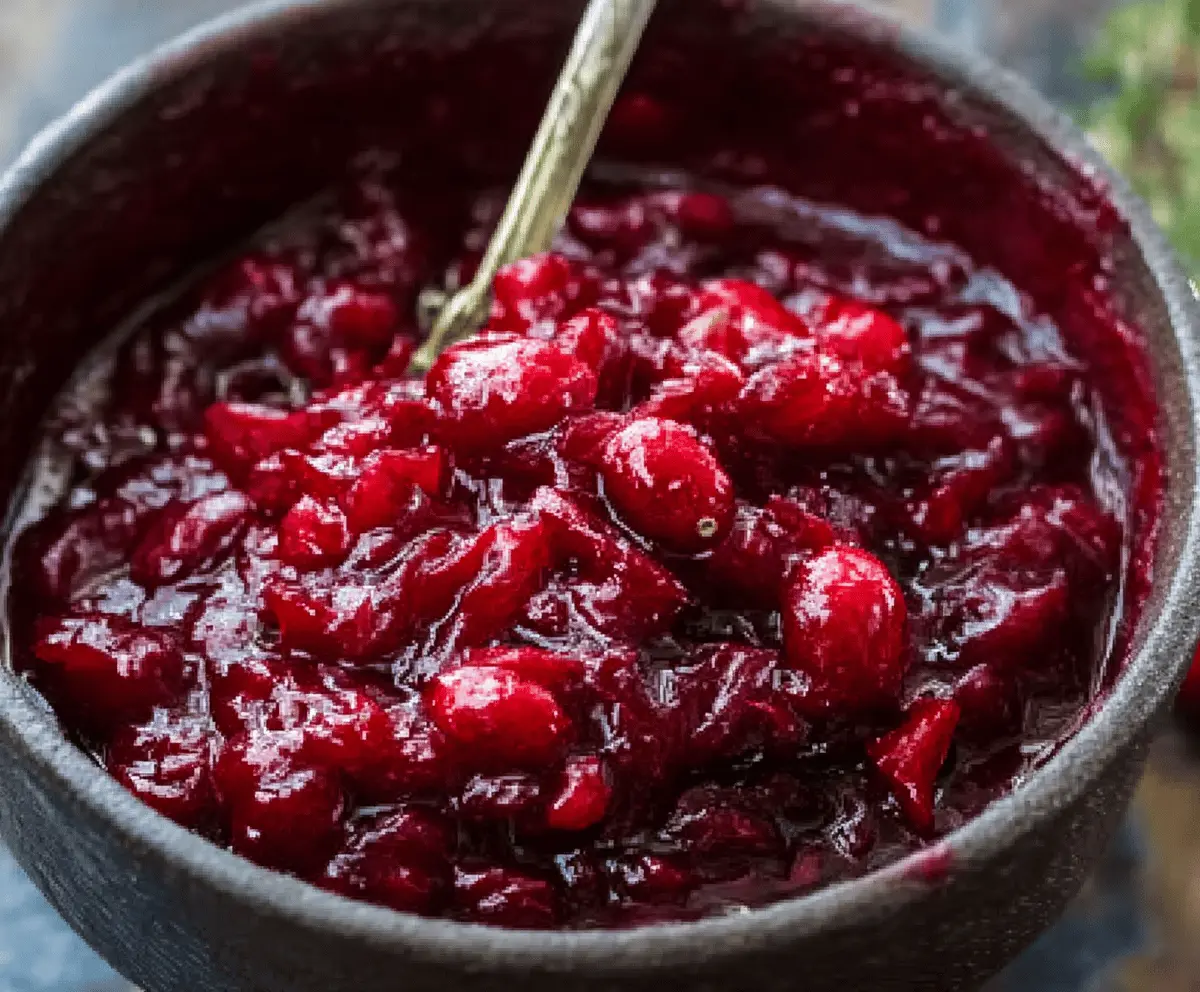 Easy Honey Bourbon Cranberry Sauce