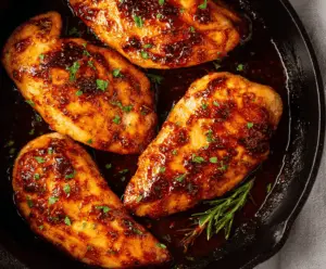 Hot Honey Baked Chicken Breasts