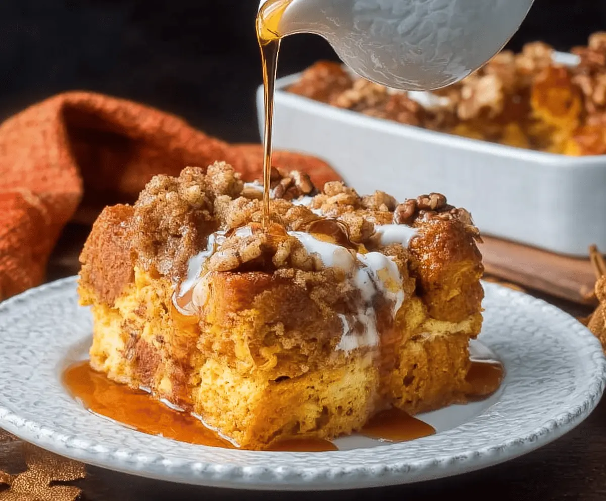 Easy Pumpkin Spice French Toast Casserole