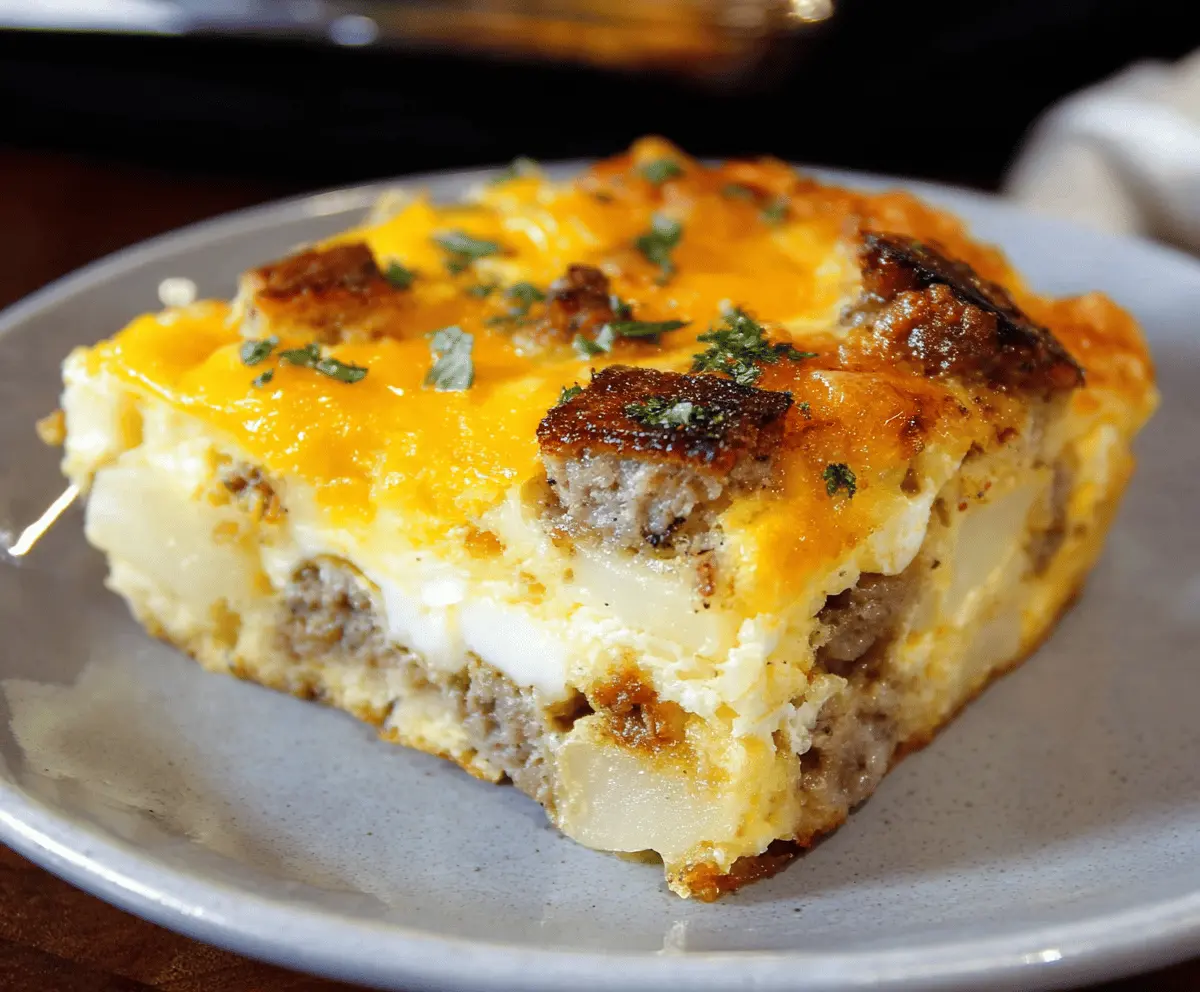 Easy Sausage & Egg Breakfast Casserole