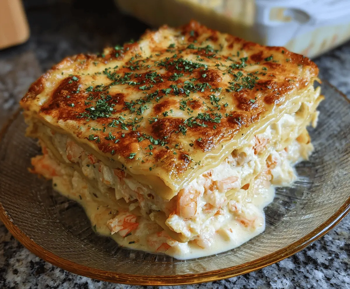 Easy Shrimp Crab Lasagna Recipe