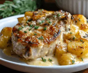 Smothered Pork Chop and Scalloped Potato Casserole