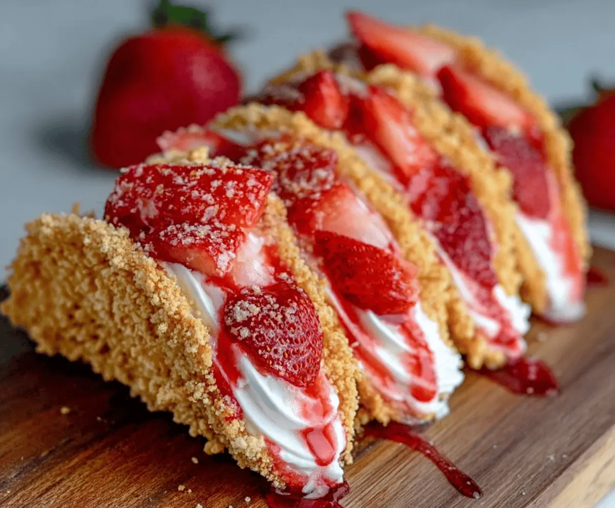 Strawberry Crunch Cheesecake Tacos Recipe