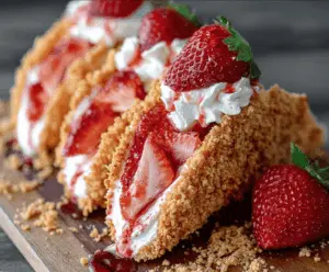 Strawberry Crunch Cheesecake Tacos