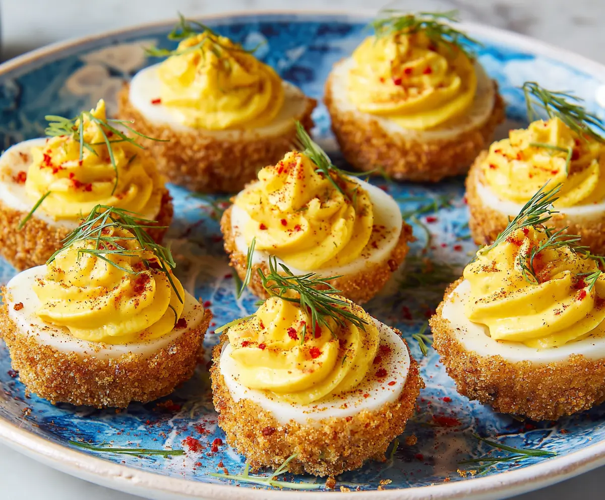 Crispy Air Fryer Deviled Eggs