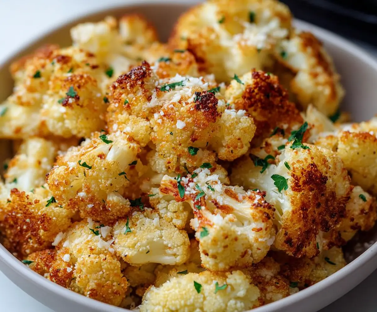 Crispy Air Fryer Parmesan Cauliflower