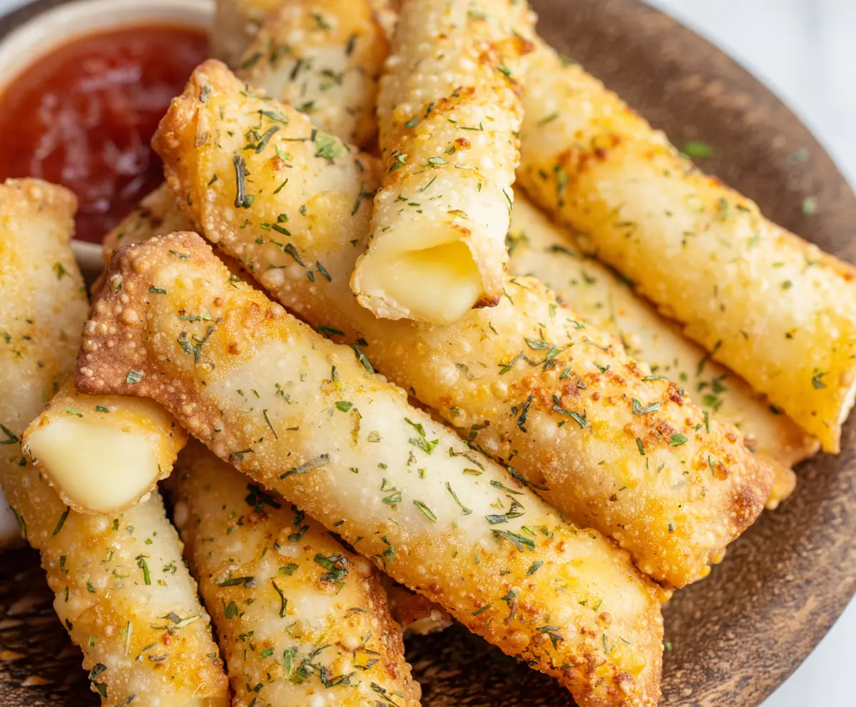 Crispy Air Fryer Mozzarella Wontons