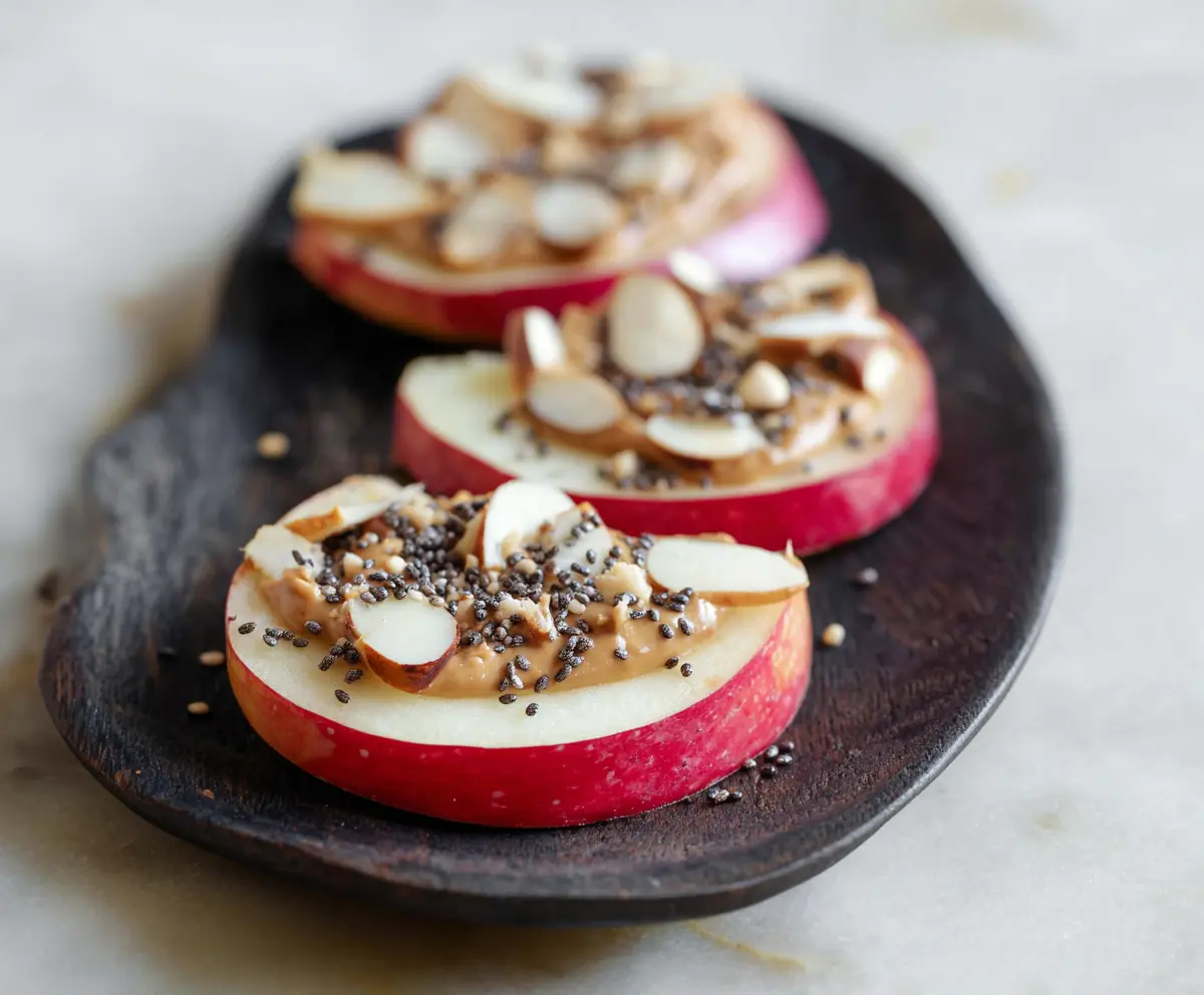 Easy Apple Slices with Almond Butter & Chia