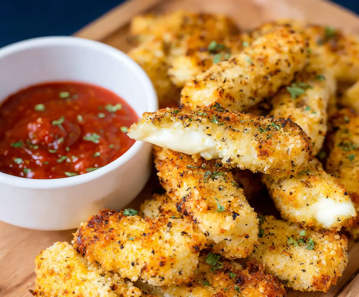 Crispy Baked Mozzarella Sticks