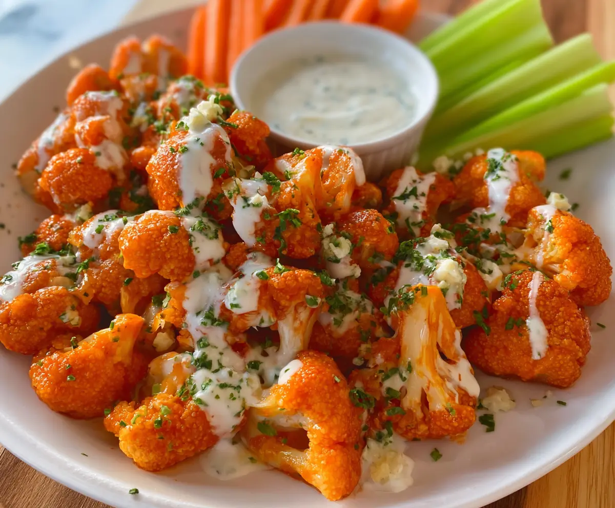 Spicy Buffalo Cauliflower Bites
