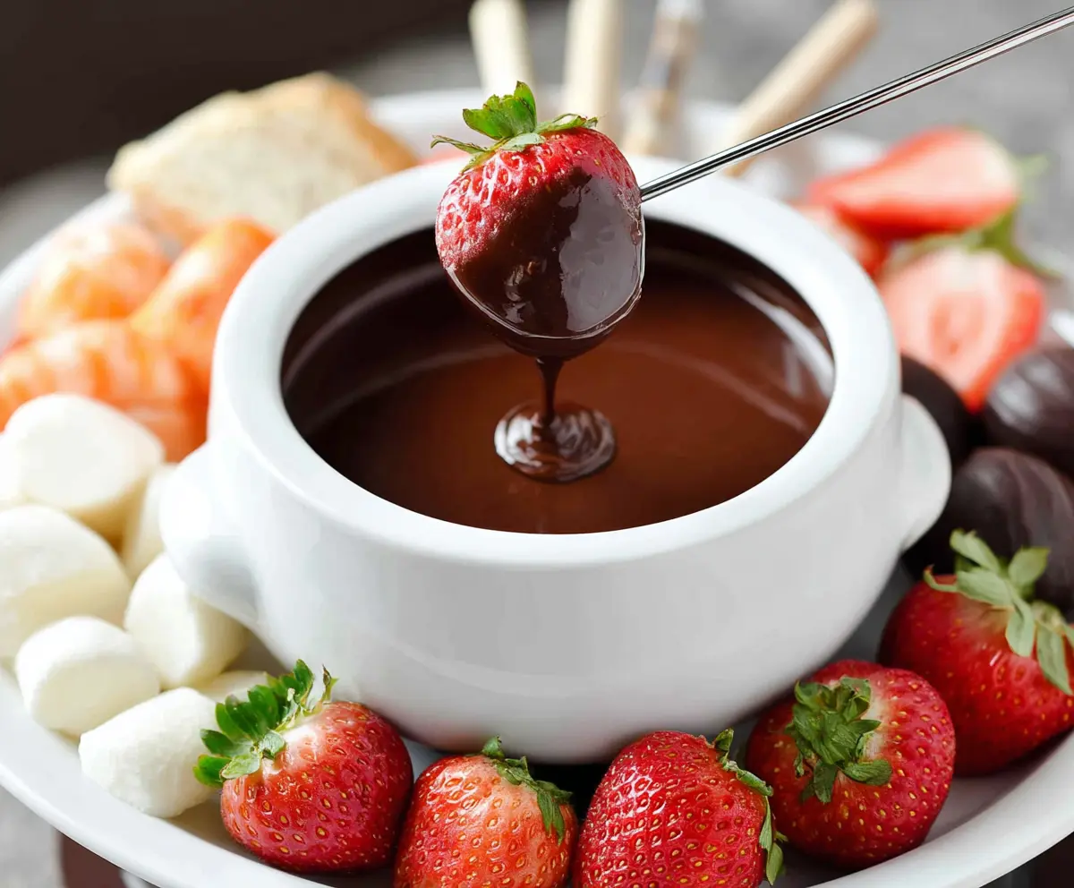 Easy Chocolate Fondue for Two