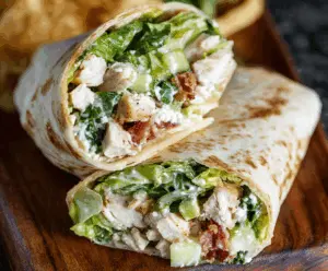 Chopped Chicken Caesar Salad Wrap