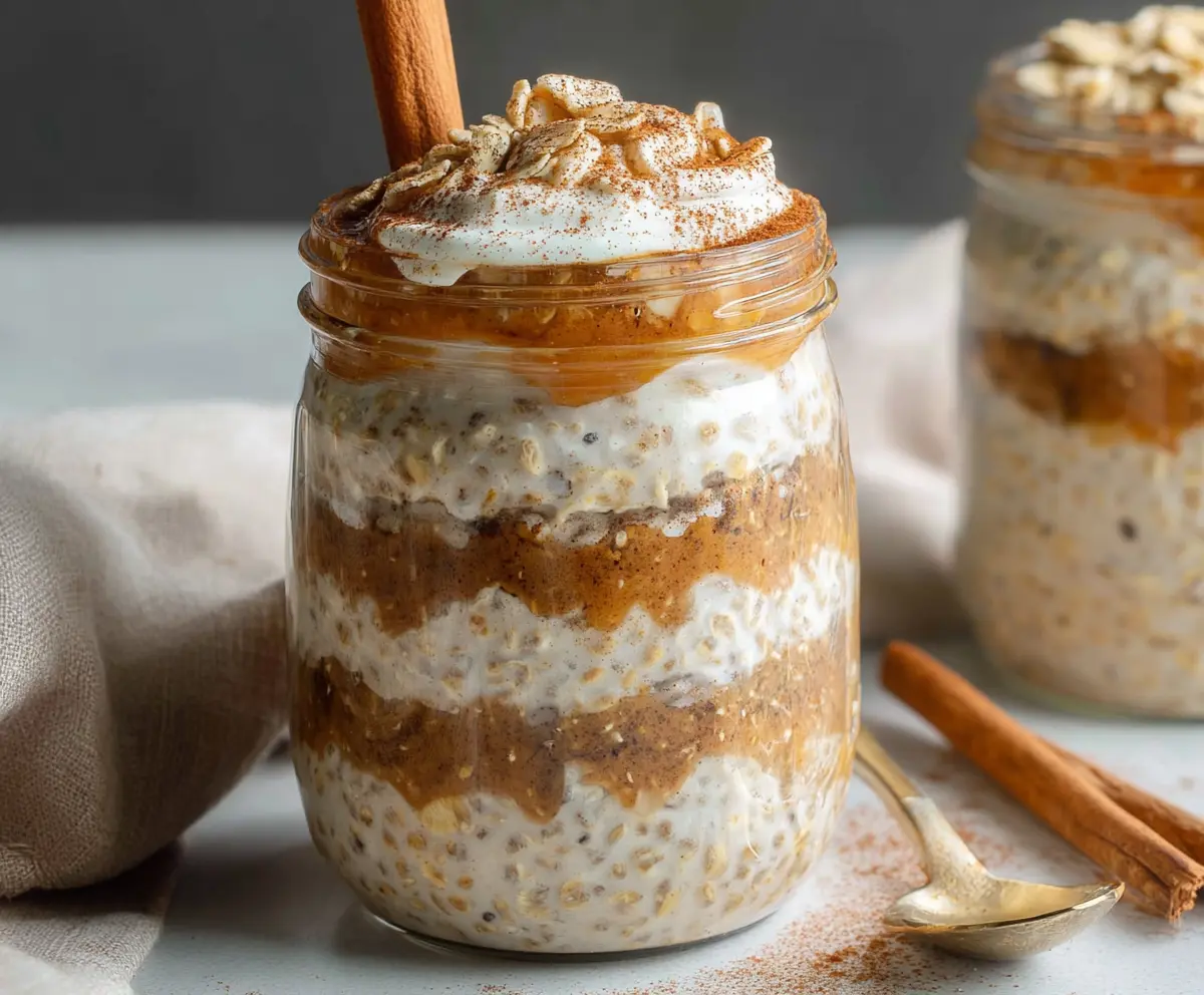 Easy Cinnamon Roll Overnight Oats