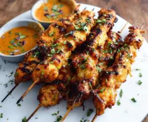Crispy Bang Bang Chicken Skewers