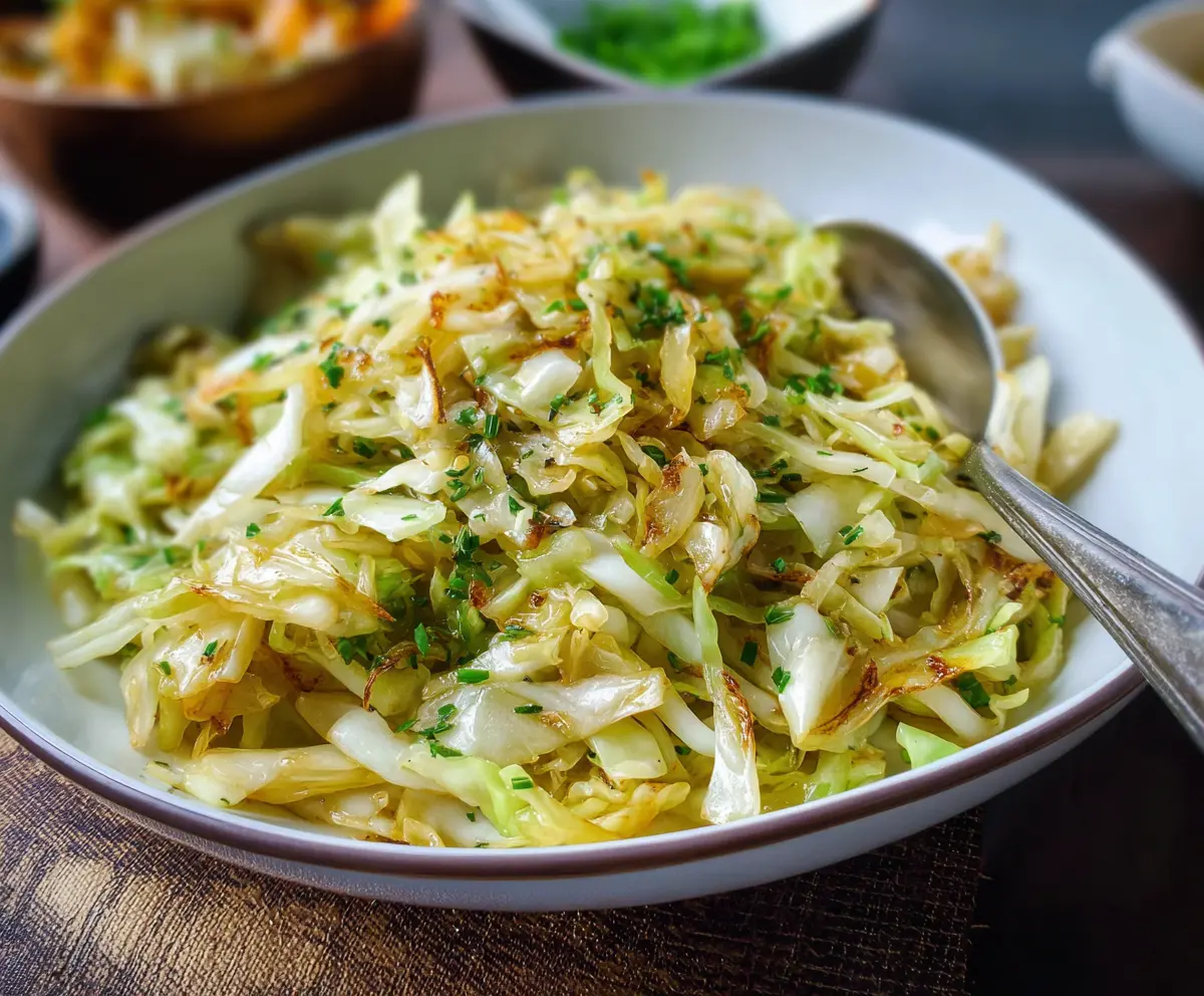 Garlic Butter Sautéed Cabbage Recipe