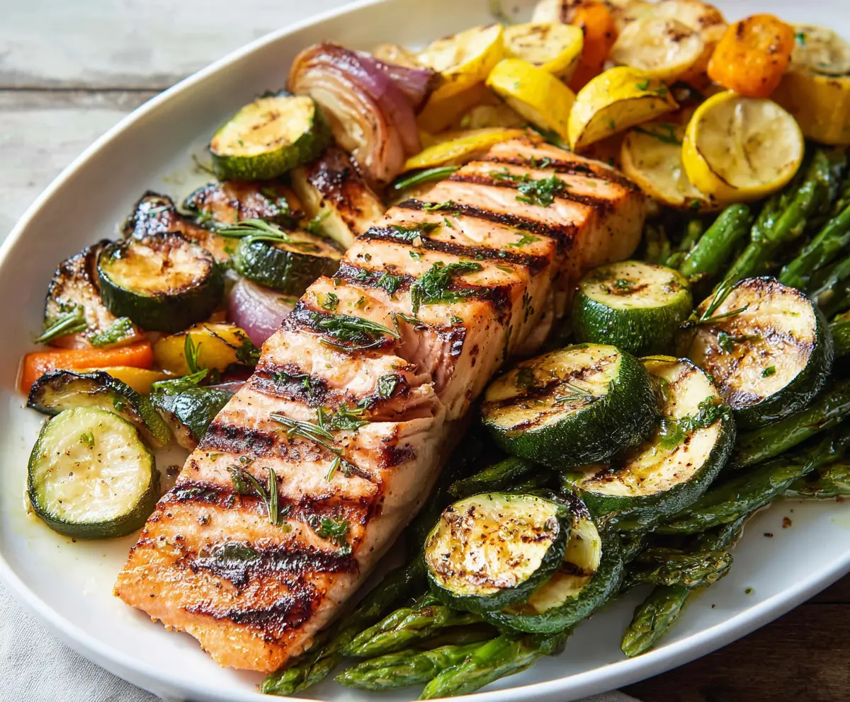 Easy Grilled Salmon & Veggies
