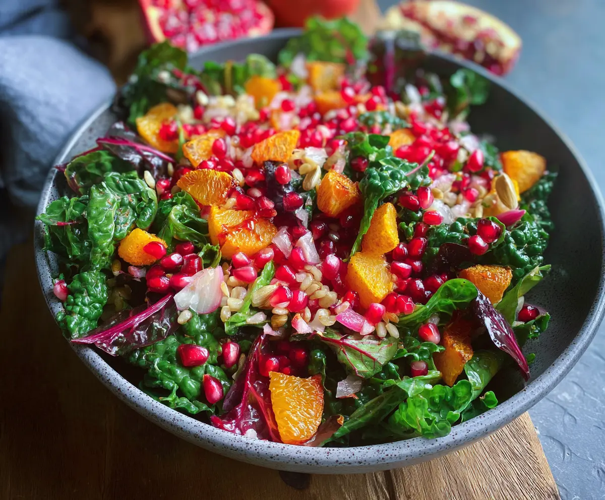 Healthy Winter Salad with Pomegranate