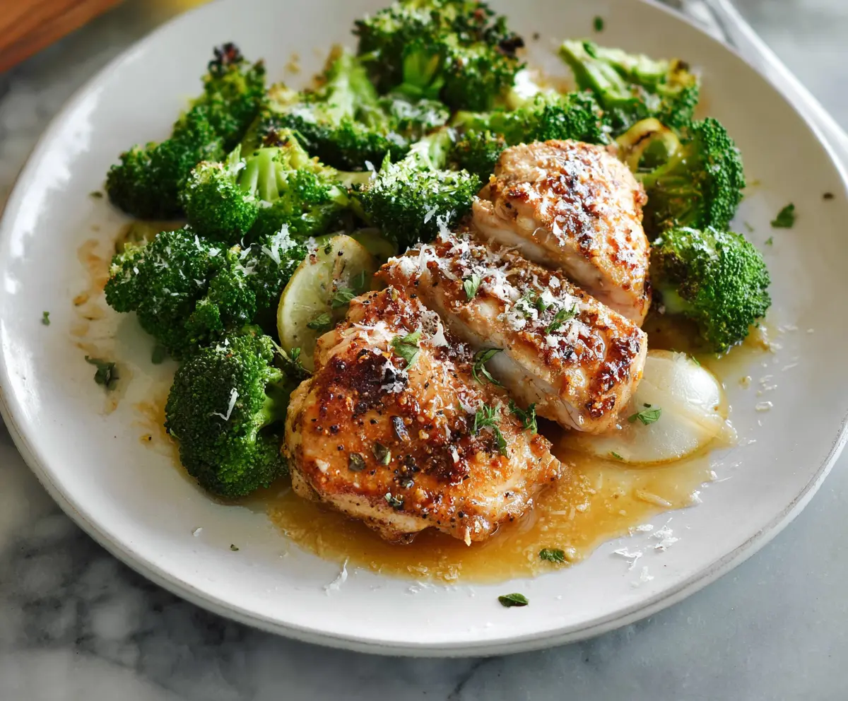 Easy Lemon Garlic Chicken & Broccoli