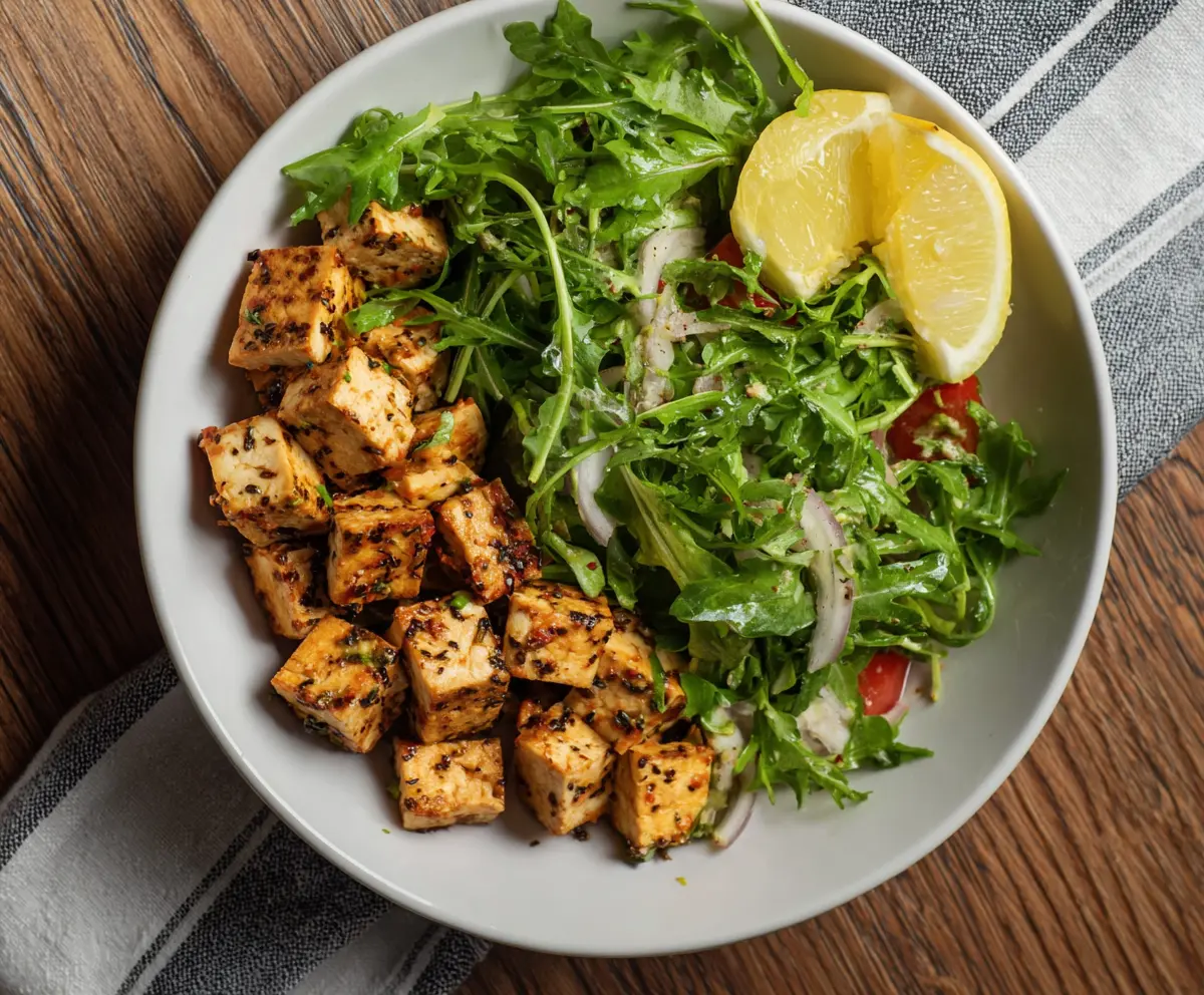 Easy Lemon-Garlic Tofu Salad