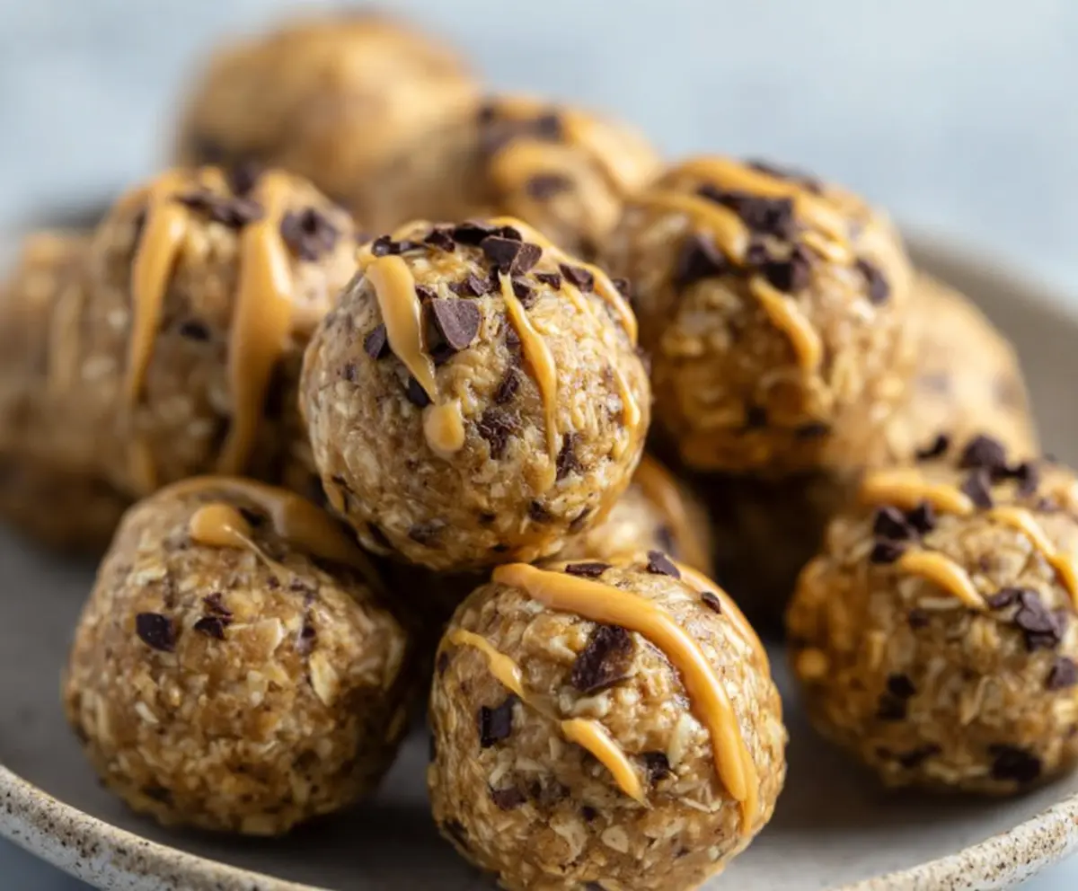 Healthy peanut butter banana protein balls for a nutritious snack.